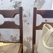 Set 4 chaises rustiques chêne De puydt, Belgique 1970