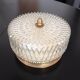 Glass and brass ceiling lamp