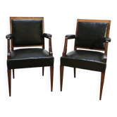 Paire de fauteuils style Empire