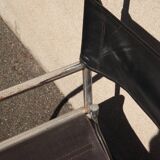 Lafuma folding leather armchair