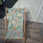 fauteuil chilienne enfant tissu jungle lion