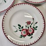 4 assiettes à dessert Sarreguemines épernay faïence vintage