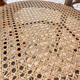 Wooden and cane bistro chairs