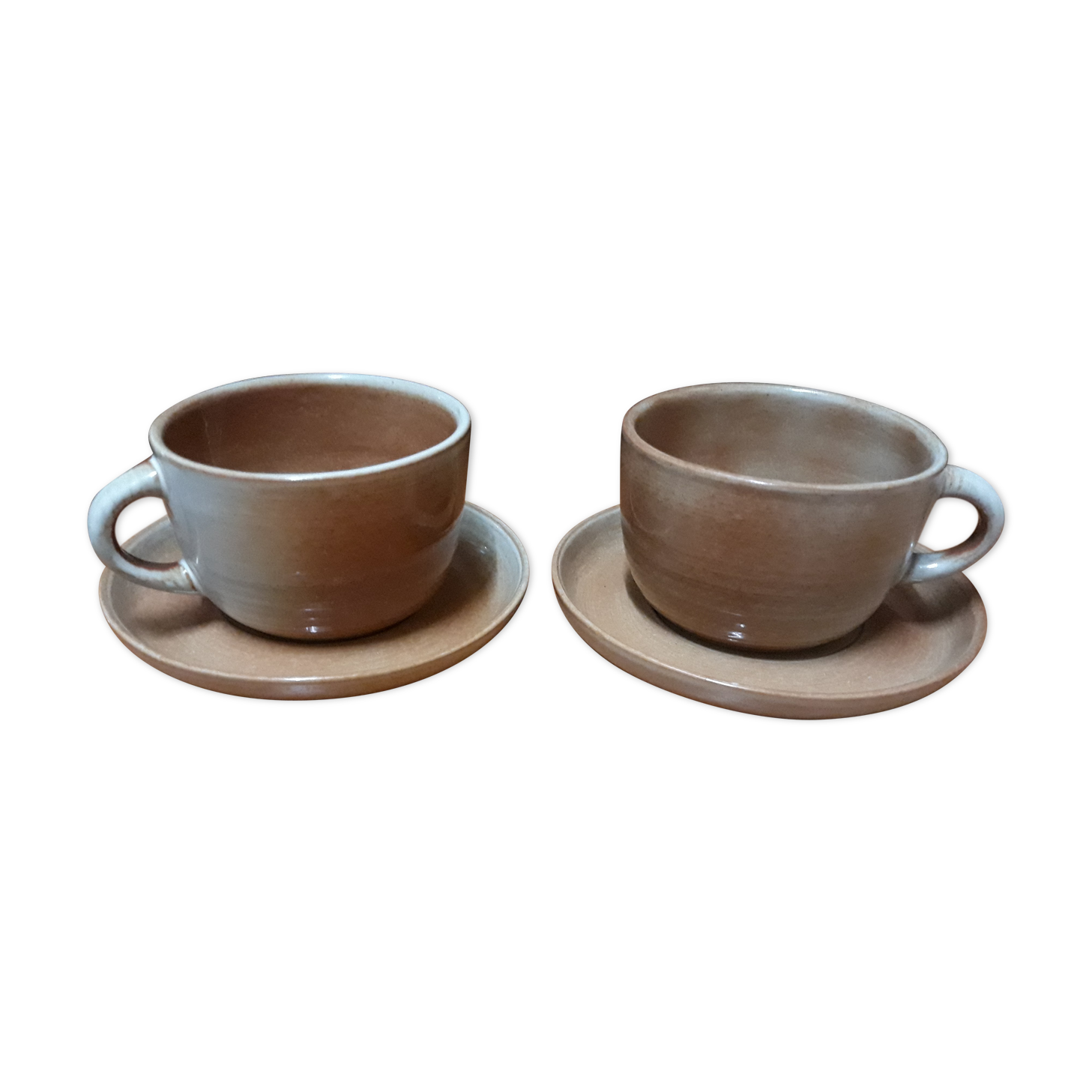 Pair of sandstone cups