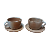 Paire de tasses en grès