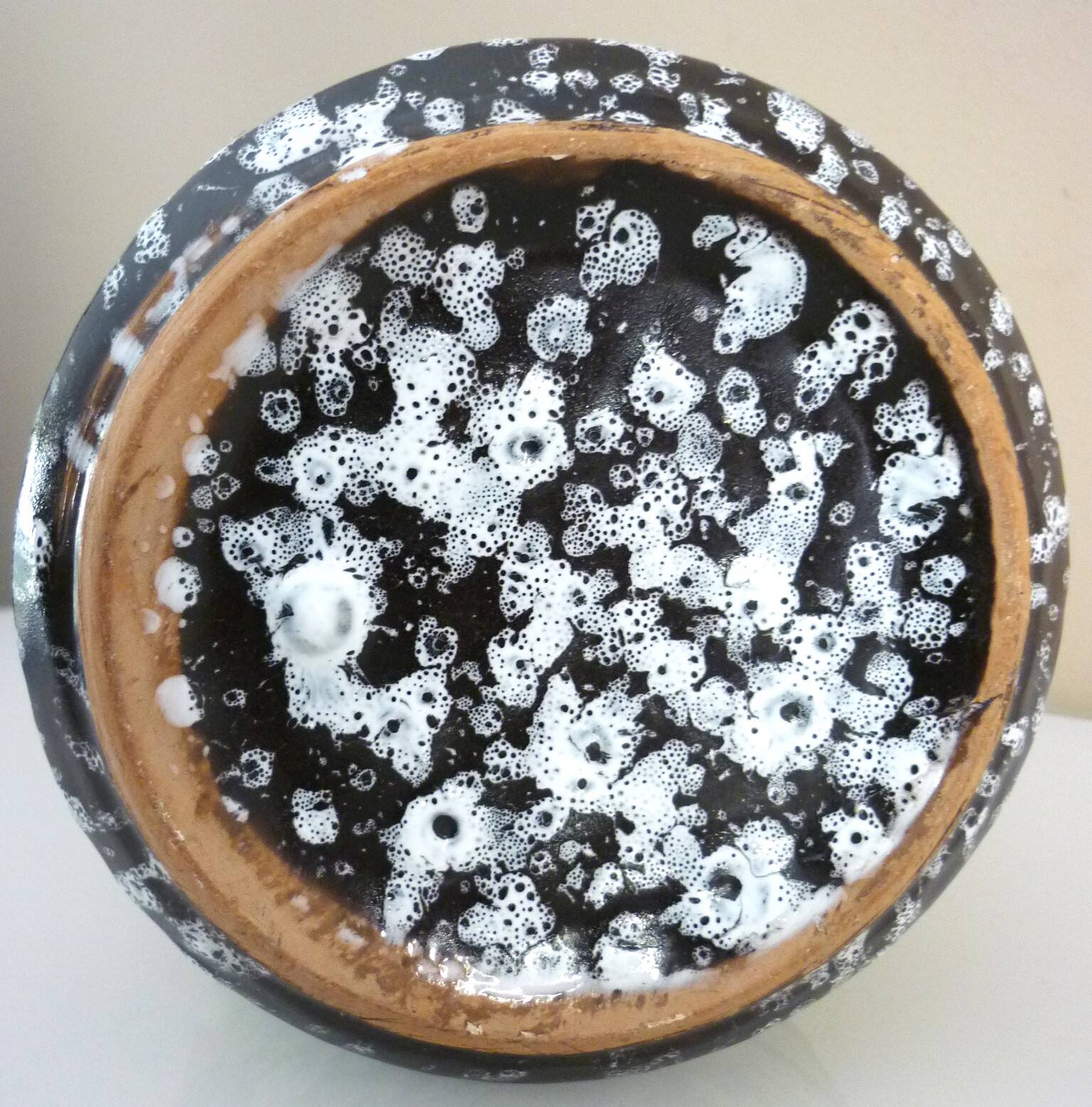 Roller vase, glazed ceramic, Italy, design from the 60s/70s