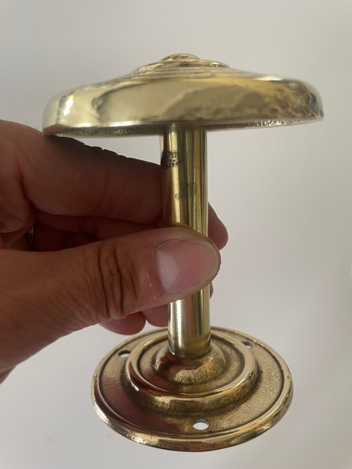 2 gold metal curtain tieback hooks