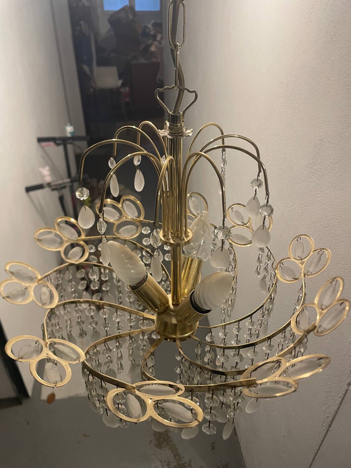 1980s chandelier with pendants