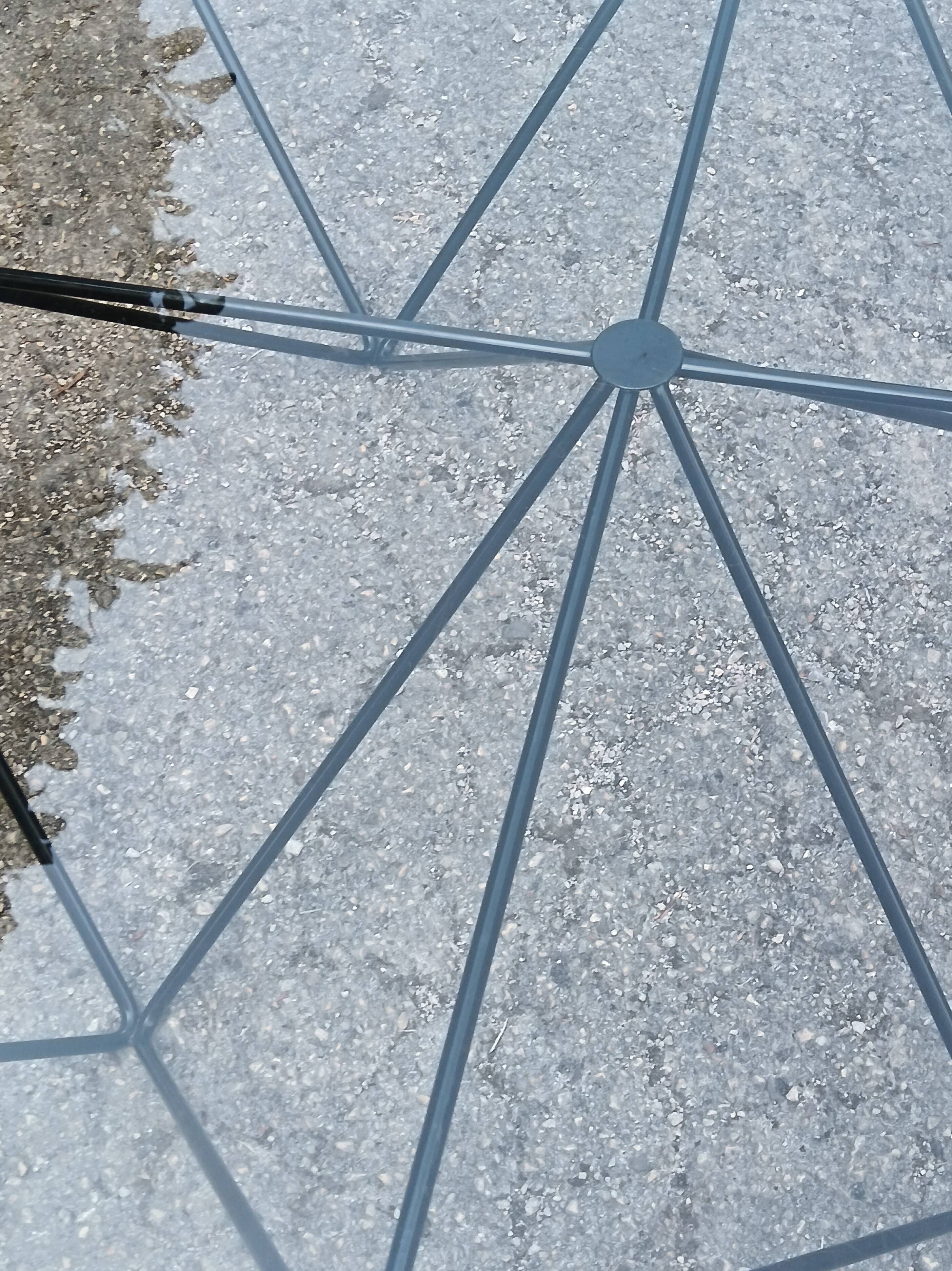Metal and glass coffee table, 1980