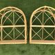 Pair of rattan and bamboo shelves or wall-bookcases, 1970