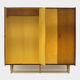 Vintage mid century modern 4-door design Wardrobe in Maple and Teak, 1950s