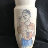 Vase signed by the artist E D - Cazalas
