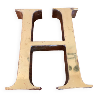 Lettre d’enseigne dorée « H »