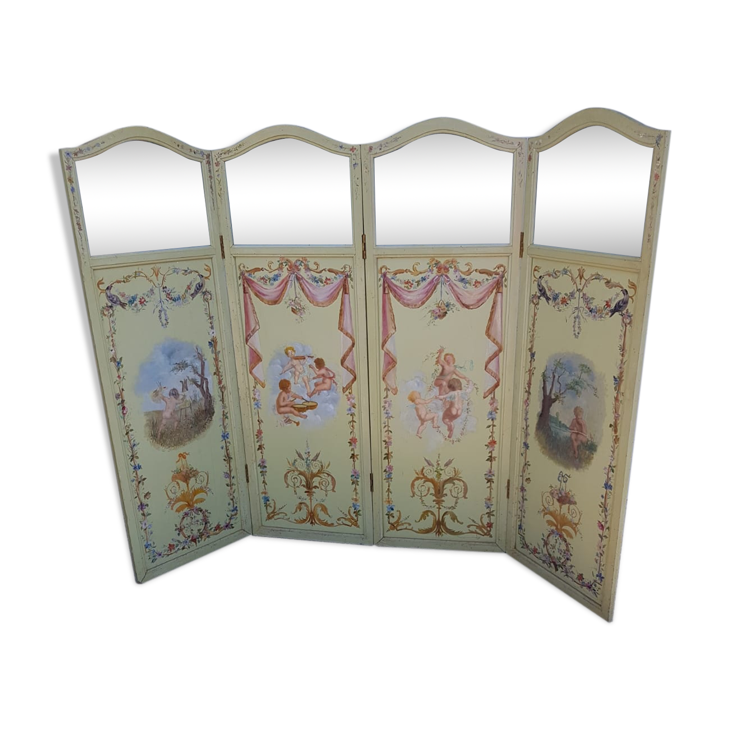 Patterned screen painted 1940/1950