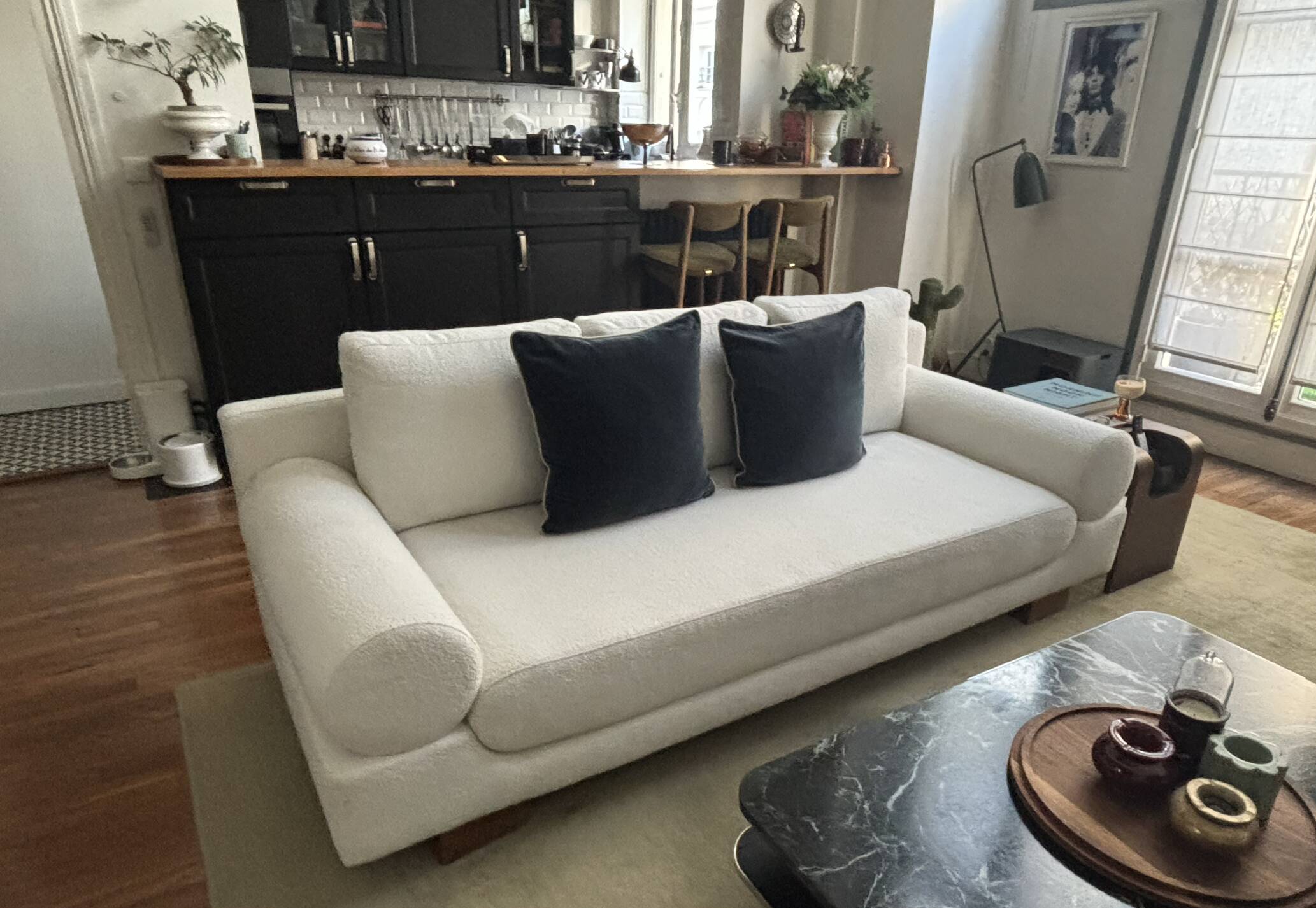 Nv gallery omniight 3-seater sofa with white Himalayan wood loops