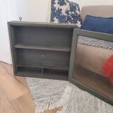 Old vintage display stand - closable wall shelf