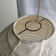 Suspension en rotin et lin naturel japonisante en forme de goutte