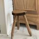 Tripod stool in solid oak