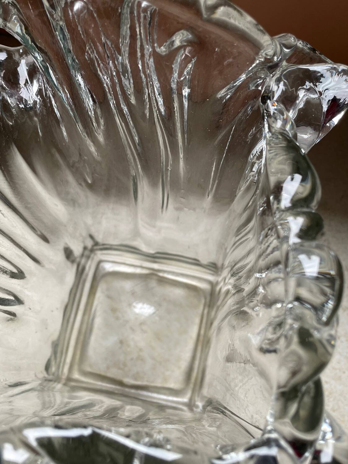 Molded glass vase