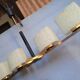 Arlus chandelier gold metal granite glass ep 1950