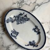 Plat ovale en terre de fer, service "Rocaille"
