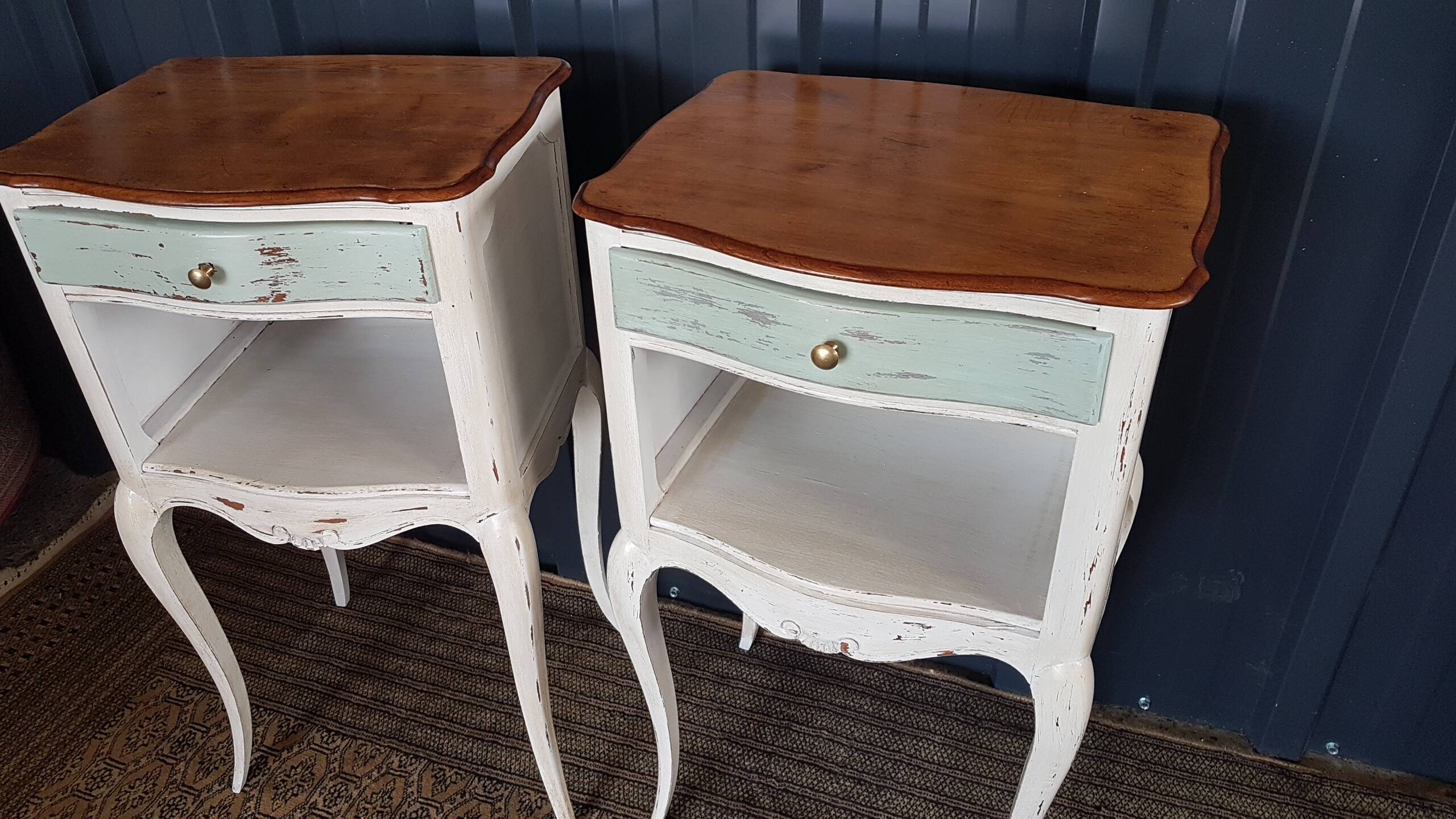 Pair of Louis XV style bedsides restyled