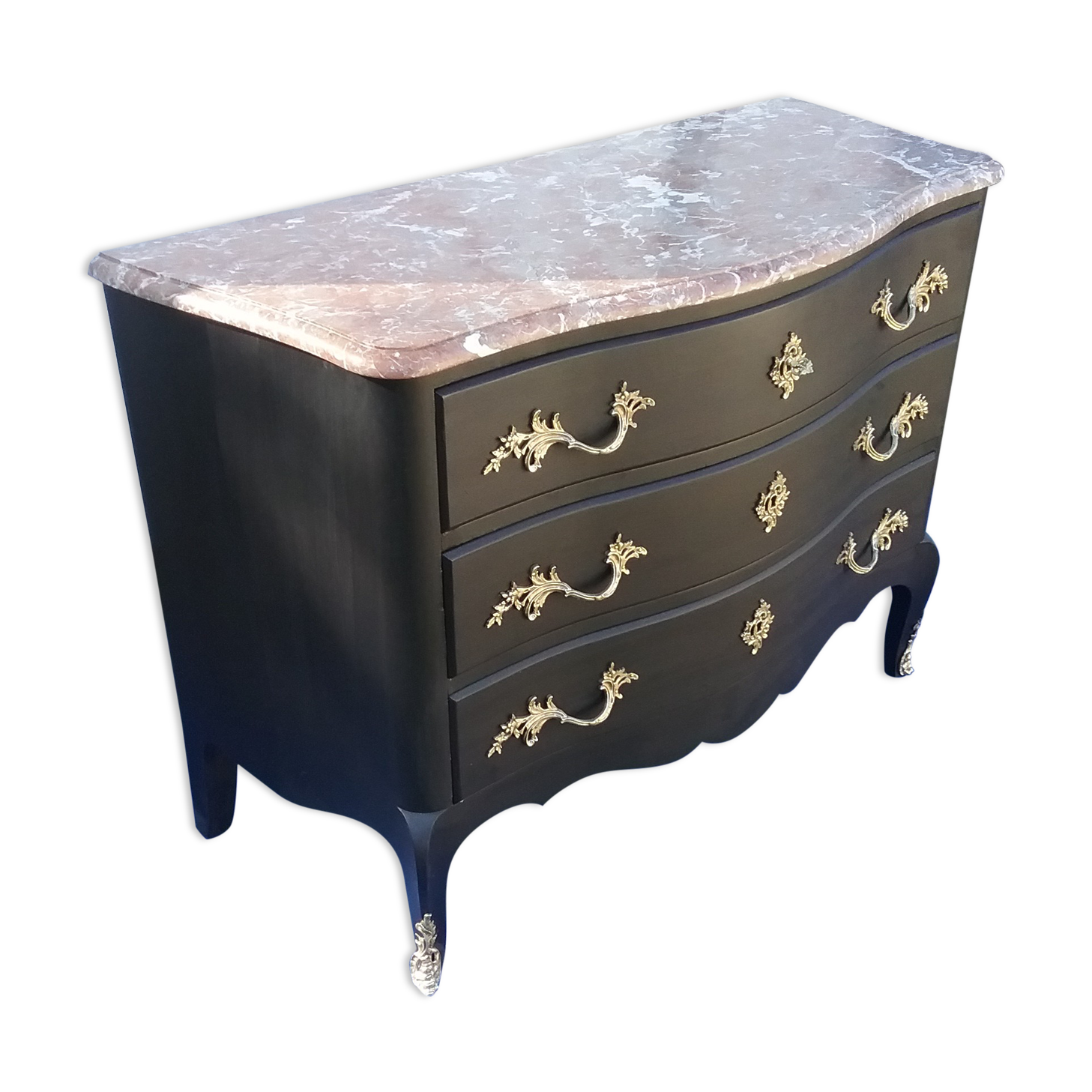 Black chest of drawers style L XV