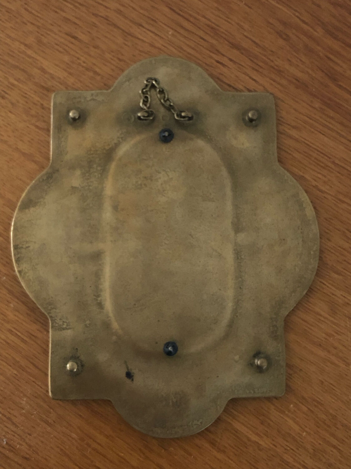 Vintage Brass Hanging Thermometer