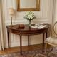 Louis XVI console dining table, extendable, renovated walnut from the 18th century.