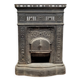 Napoleon III period cast iron fireplace mantel or front circa 1880