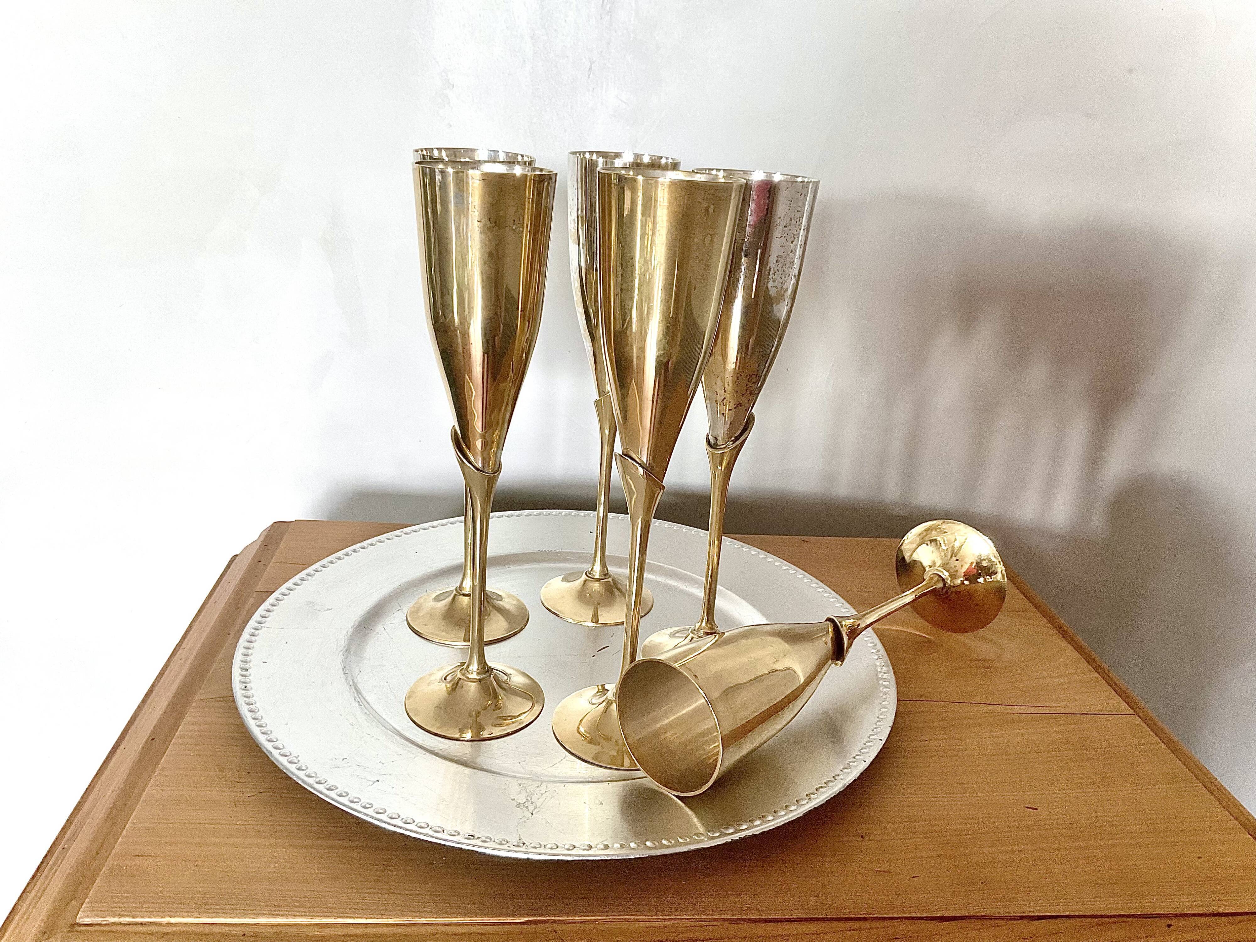 Set of 6 champagne flutes