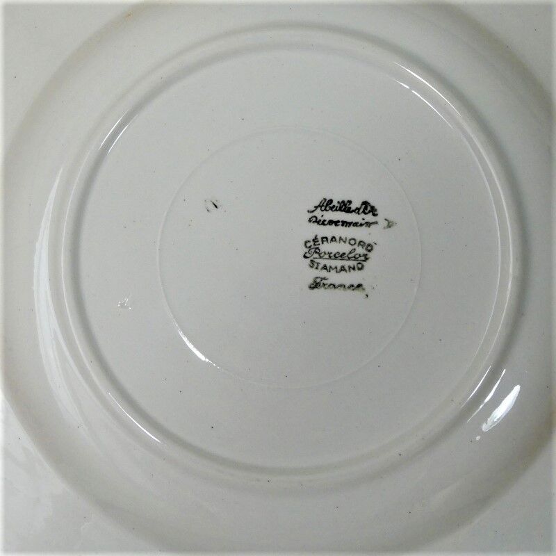 Four hollow plates 1930-1940 - Plates stamped Céranord St-Amand