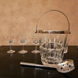 Set of 59 Sèvres crystal glasses and ice bucket from the 60s