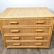 Chest of drawers in rattan and bamboo