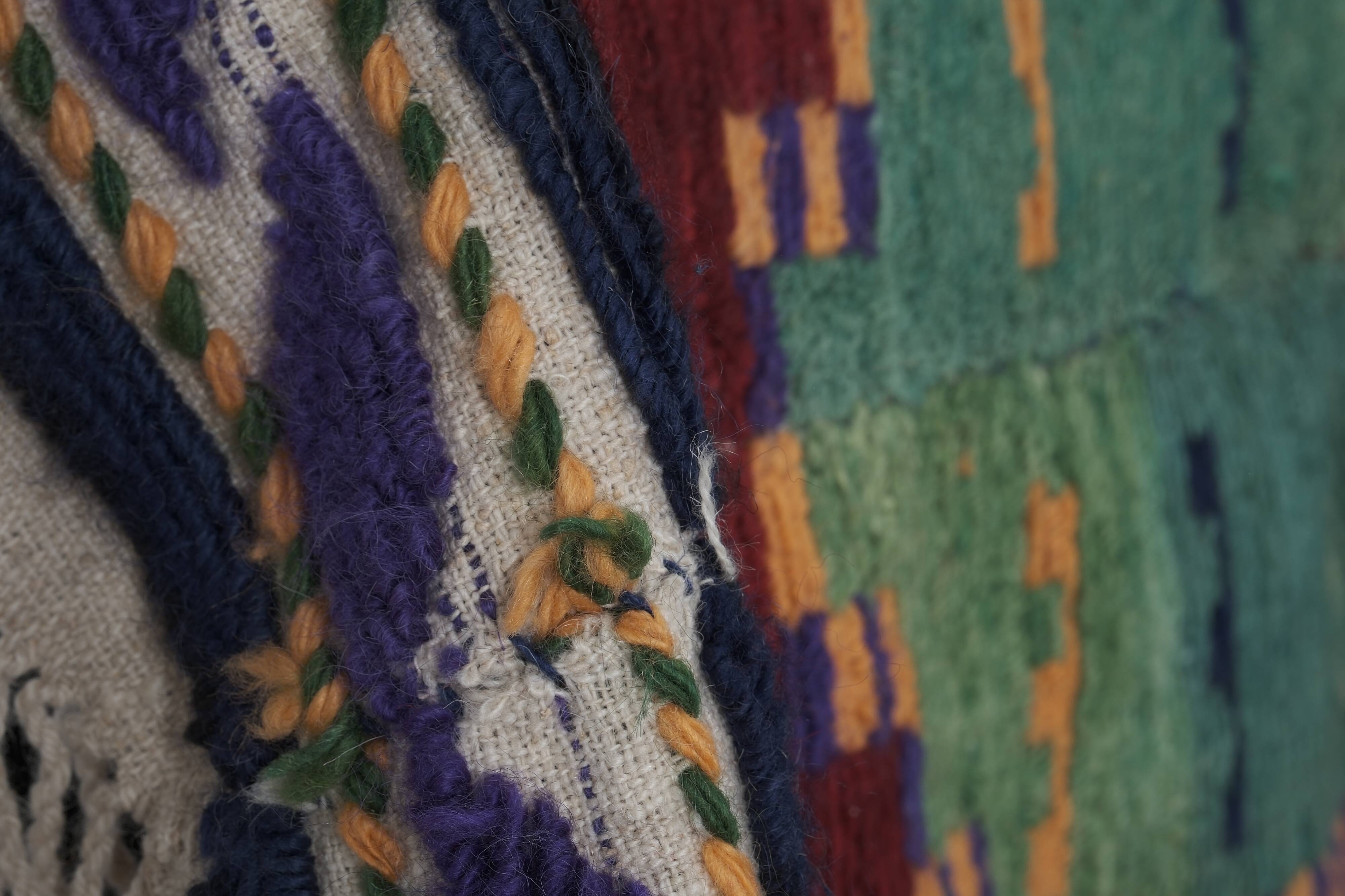 Vintage Turkish Oushak Rug Handwoven 107x160 cm