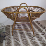 Berceau en rotin vintage