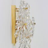 Magnificent pair of crystal wall lights by Kinkeldey, Germany, 1970s.