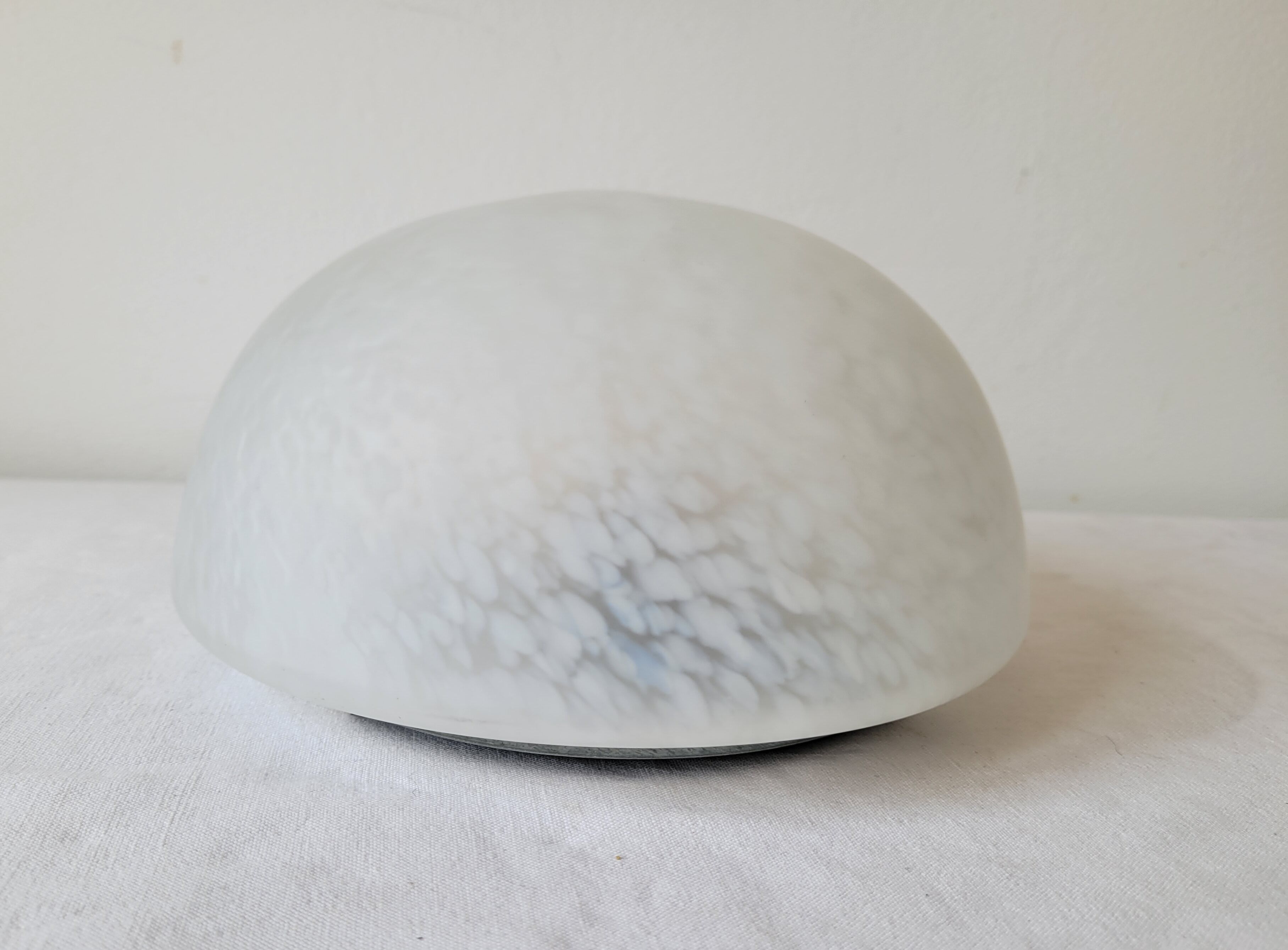 Speckled glass half-globe ceiling lamp