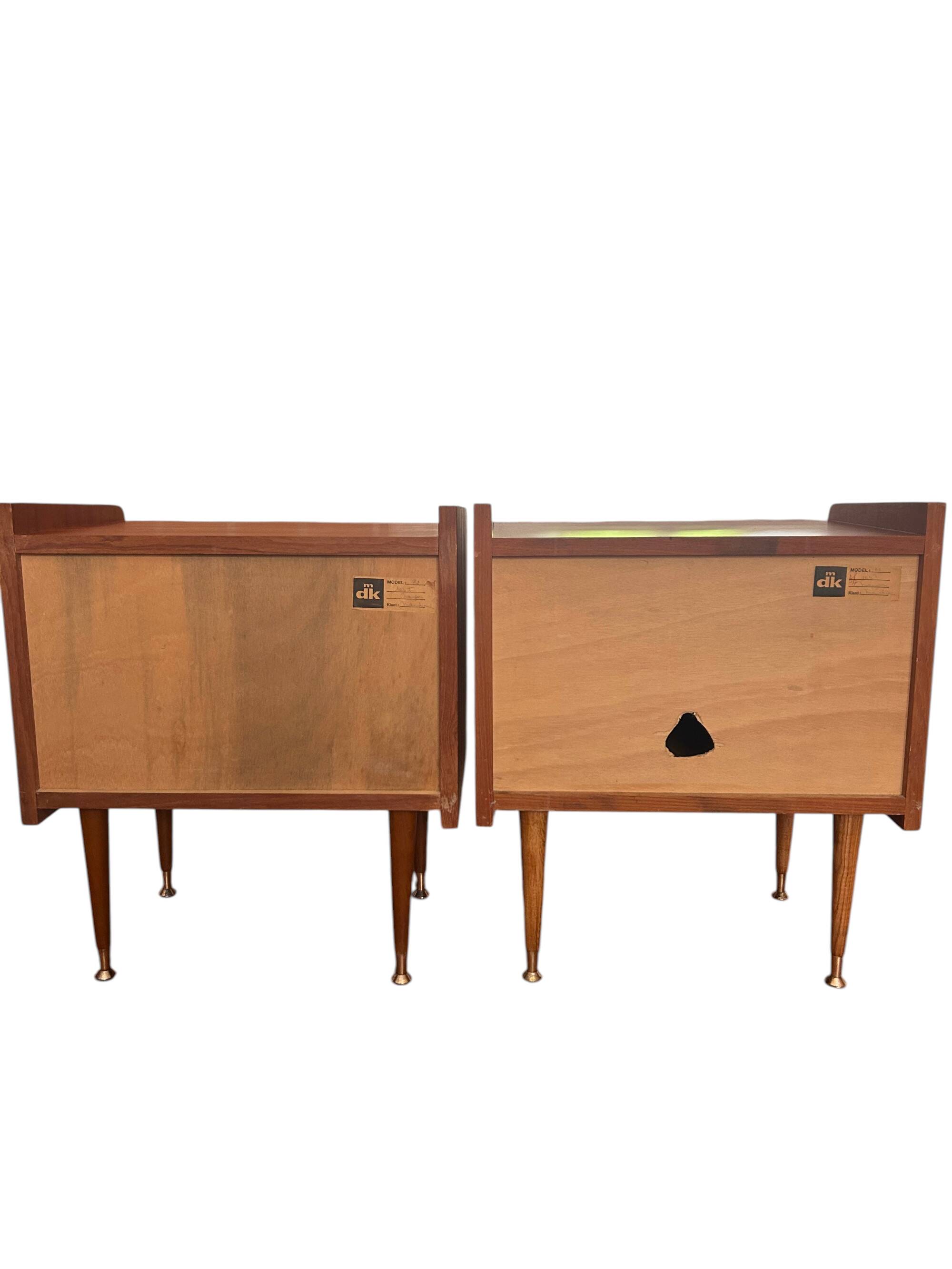 MDK Belgium bedside tables, 1960s