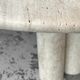 Cream travertine round column leg dining table