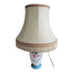 Lampe de salon ancienne en opaline peinte