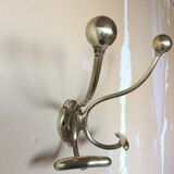 Vintage brass coat rack