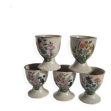 Set of 5 stoneware egg cups