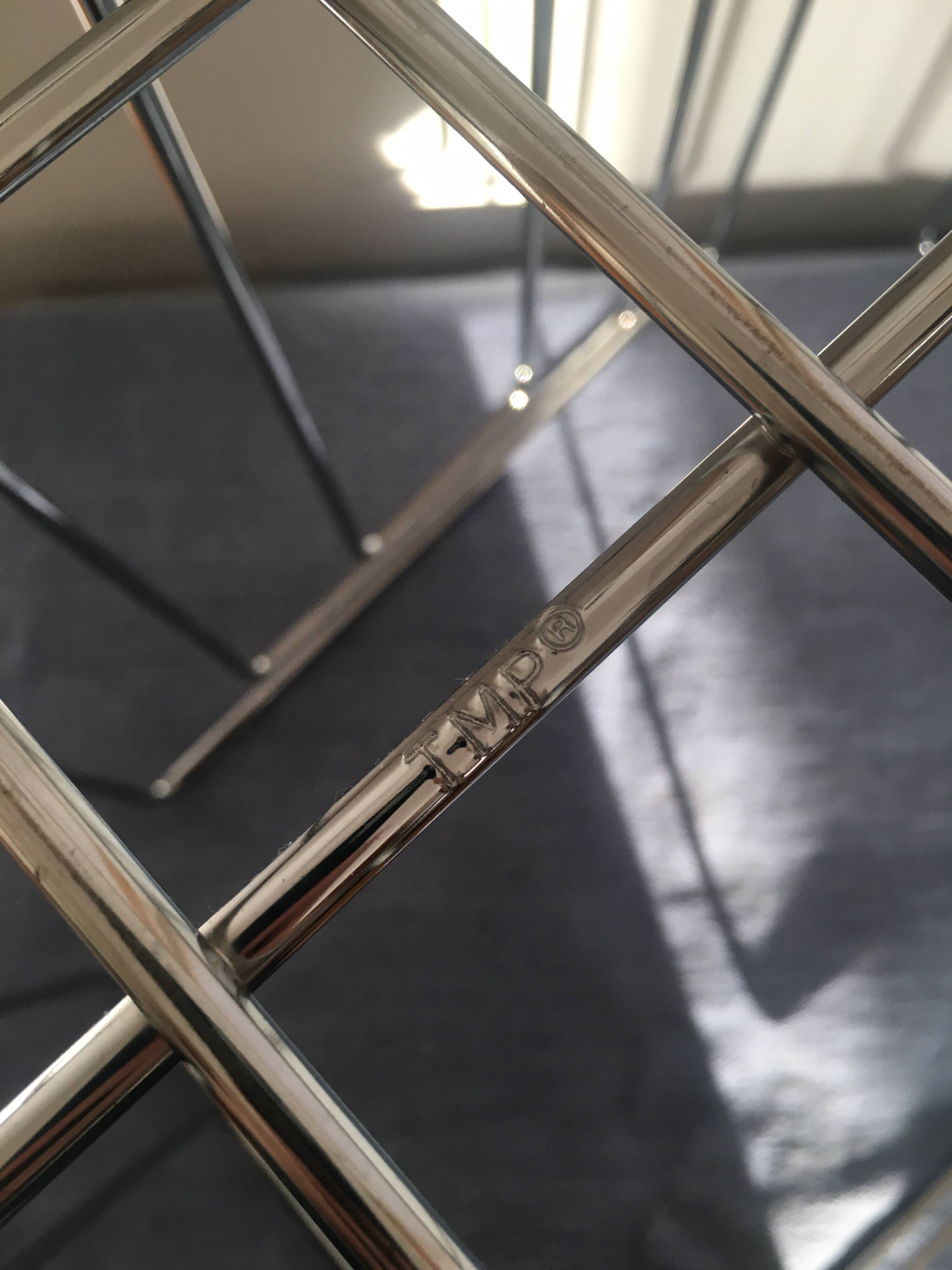TMP chrome magazine rack by Willi Glaeser