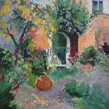 Nancy delouis: the provençal garden in spring, original signed lithograph