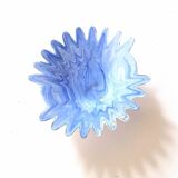 Murano glass cup opaline blue white width 26 cm 60s