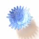 Murano glass cup opaline blue white width 26 cm 60s