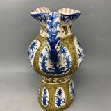 André L'Helguen for Keraluc, QUIMPER - Polychrome earthenware pitcher decorated with stylized flowers