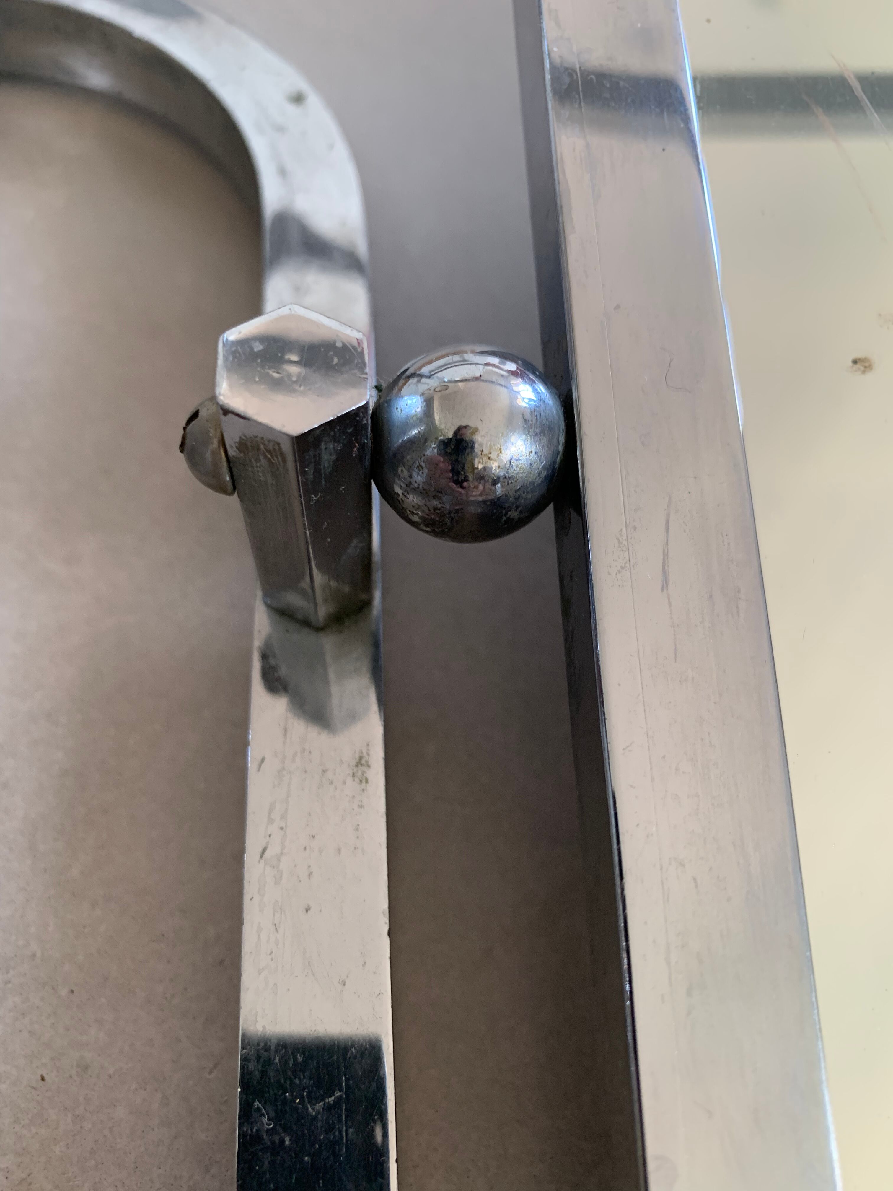 Old art deco-style wall mirror 63x33cm