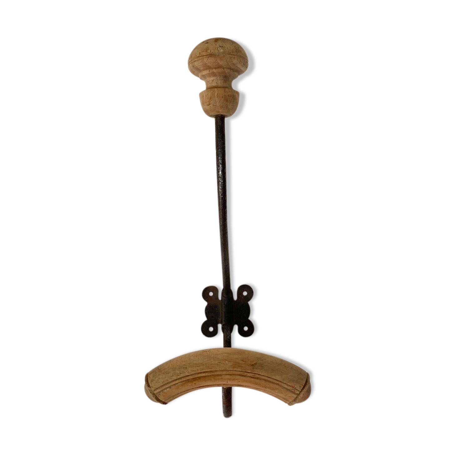 Old hook wall coat rack